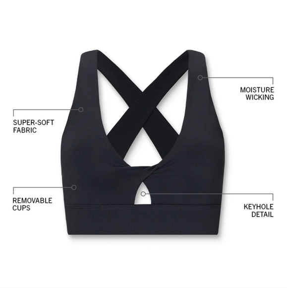 FABELTICS Oasis Twist Medium Impact Sports Bra in Storm Slate Size XXL/1X NWT - Picture 8 of 8